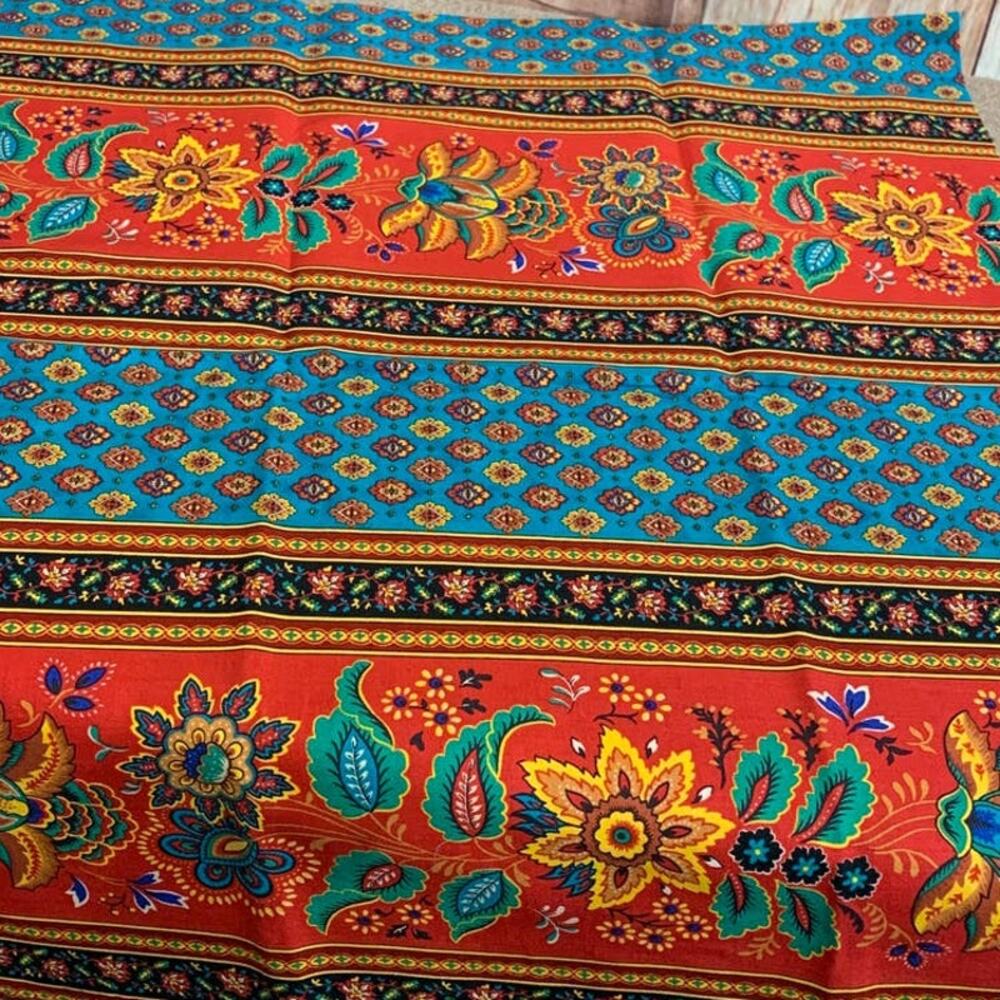 1/2 yard Floral Geometric Marrakech Bazaar by Free Spirit Cotton Fabric Remnant